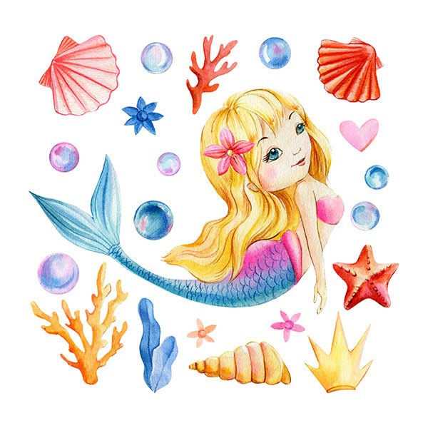 Vinilos Infantiles: Sirena Rubia