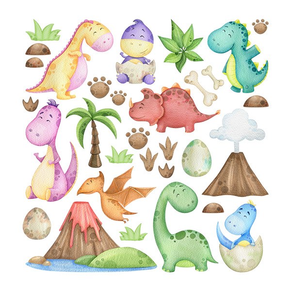 Vinilos Infantiles: Kit Dinosaurios