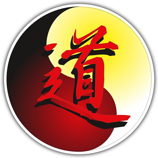 Pegatinas: Yin Yang con letra china