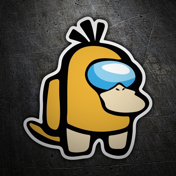 Pegatinas: Among Us Psyduck Pokemon