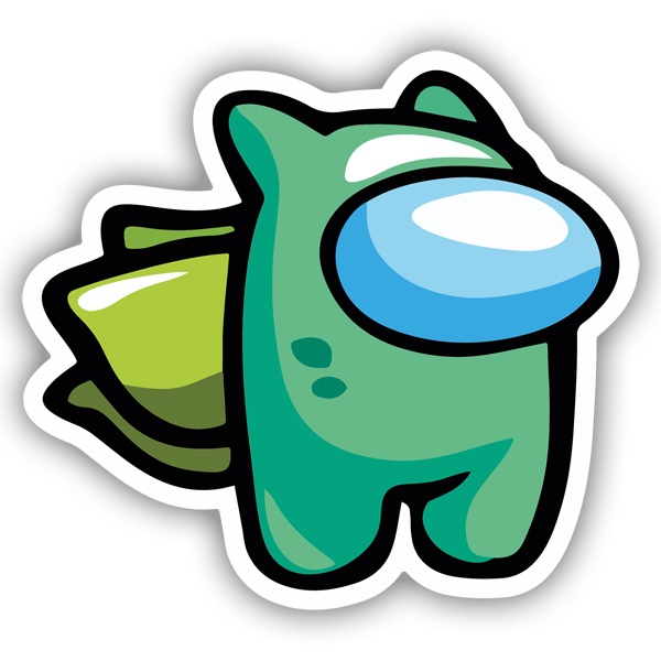 Pegatinas: Among Us Bulbasaur Pokemon