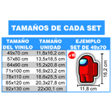 Vinilos Infantiles: Set 16X Among Us Impostor 3