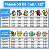 Vinilos Infantiles: Set 12X Among Us Personajes Pokémon 3