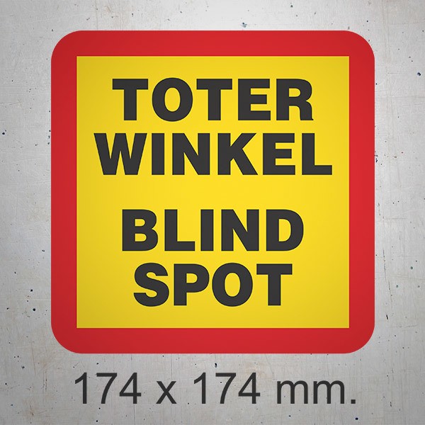 Pegatinas: Toter Winkel Blind Spot Alemán