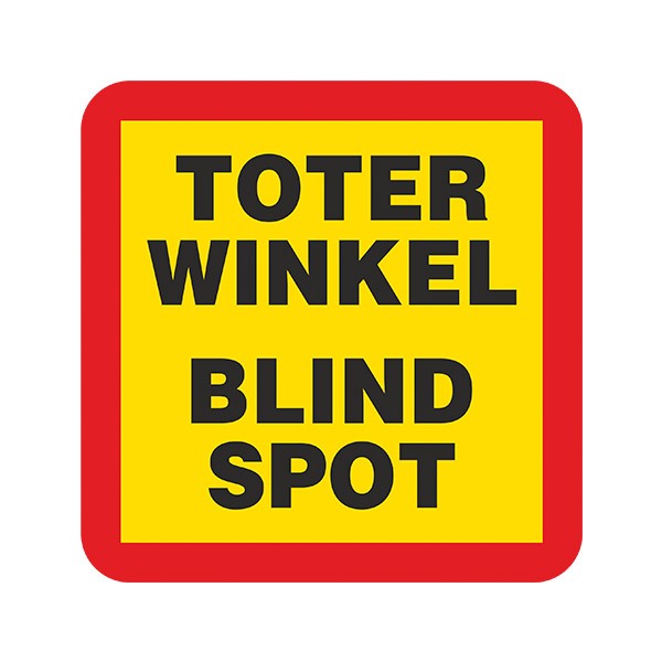 Pegatinas: Toter Winkel Blind Spot Alemán