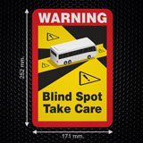 Pegatinas: Warning, Blind Spot Take Care Autobús 3