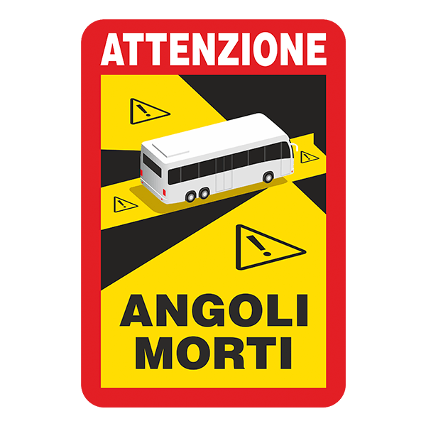 Pegatinas: Attenzione, Angoli Morti Autobús