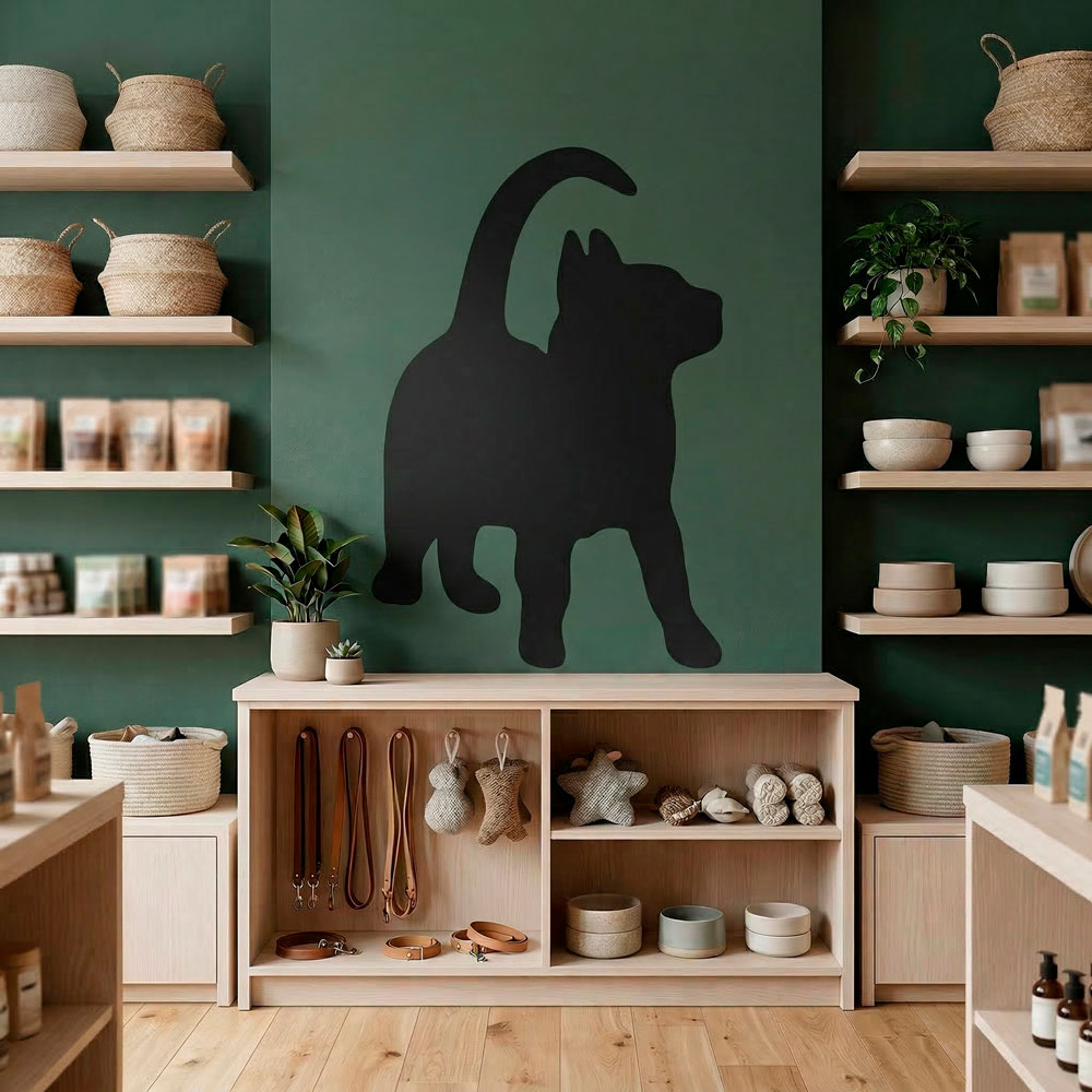 Vinilos Decorativos: Silueta Gato curioso