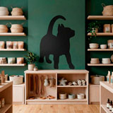Vinilos Decorativos: Silueta Gato curioso 9