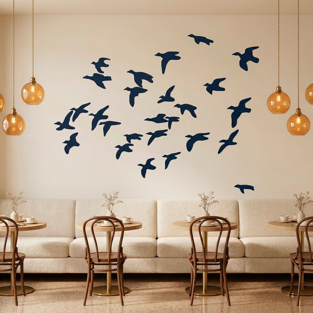 Vinilos Decorativos: Bandada p&aacute;jaros