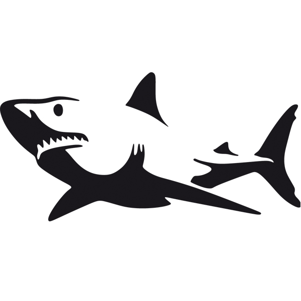 Pegatinas: Tiburón en alerta