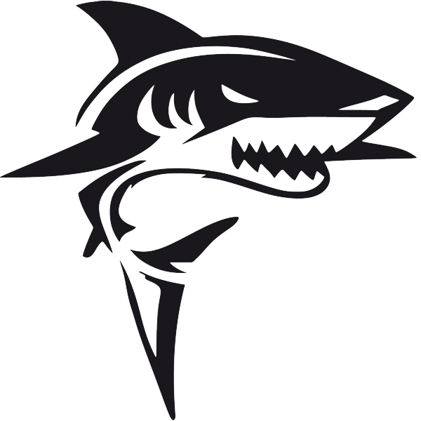 Pegatinas: Tiburón atacando