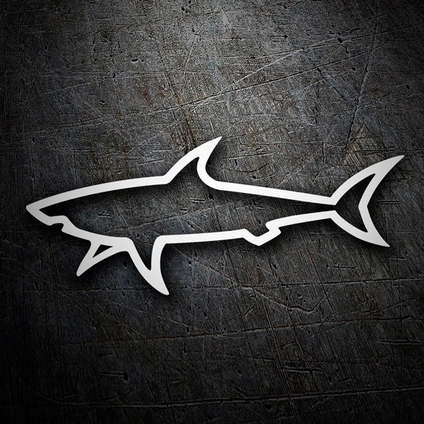 Pegatinas: Silueta de tiburón