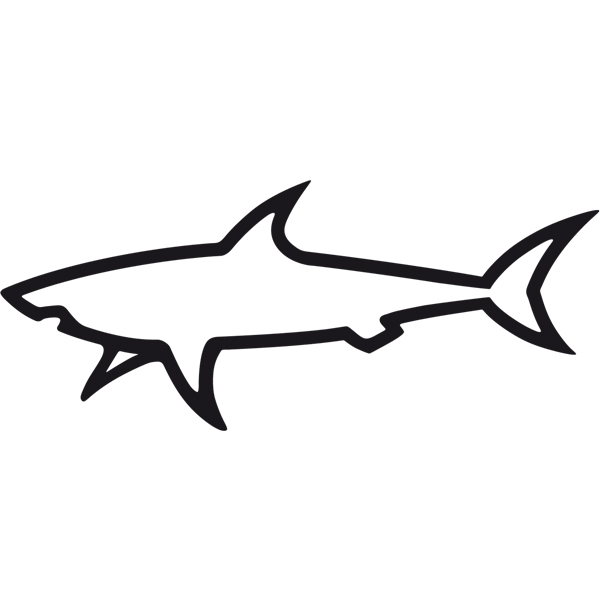 Pegatinas: Silueta de tiburón
