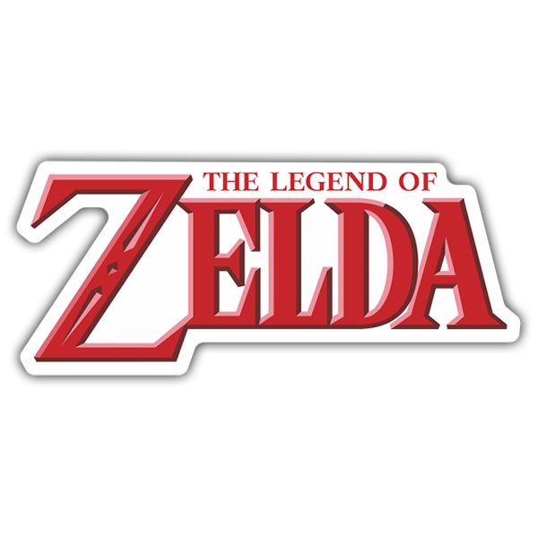 Pegatinas: Legend of Zelda en Tipograf&iacute;a Grande