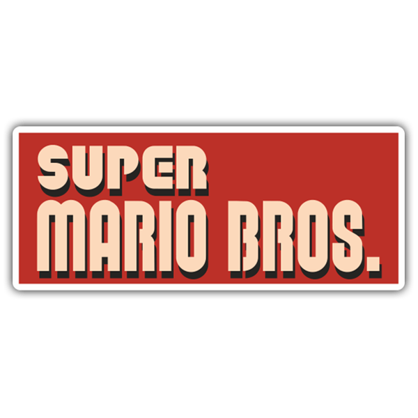 Pegatinas: Super Mario Bros Logo