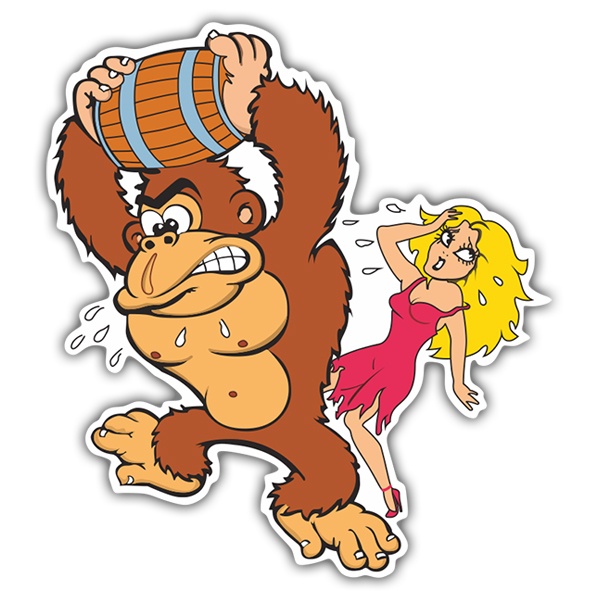 Pegatinas: Donkey Kong  con Lady