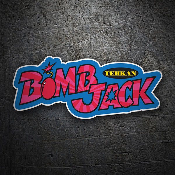 Pegatinas: Bomb Jack Logo con Estilo Retro