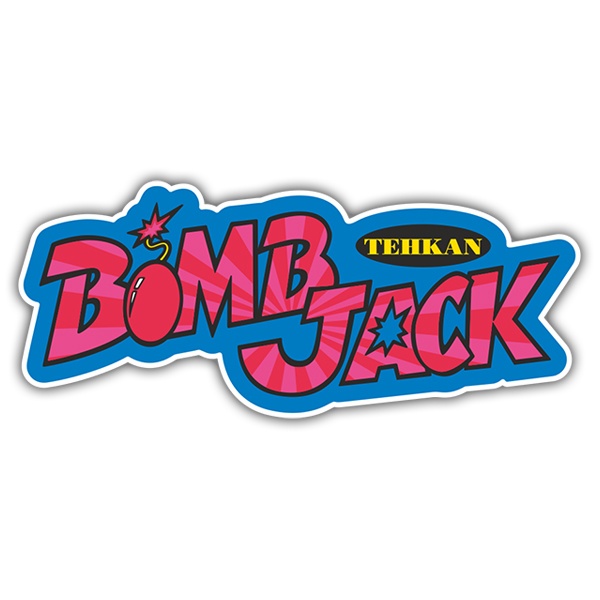 Pegatinas: Bomb Jack Logo con Estilo Retro