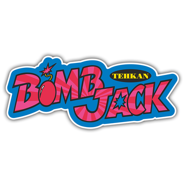 Pegatinas: Bomb Jack Logo con Estilo Retro