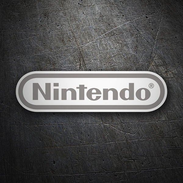 Pegatinas: Nintendo Logo gris 1