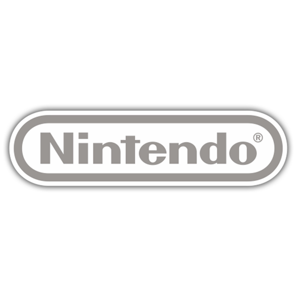 Pegatinas: Nintendo Logo gris