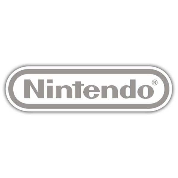 Pegatinas: Nintendo Logo gris 0