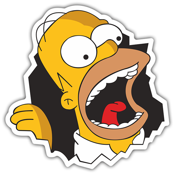 Pegatinas: Homer come paredes