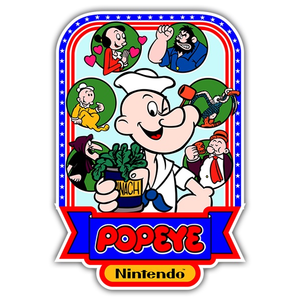 Pegatinas: Popeye Videojuego