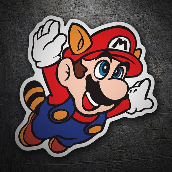 Pegatinas: Super Mario Mapache