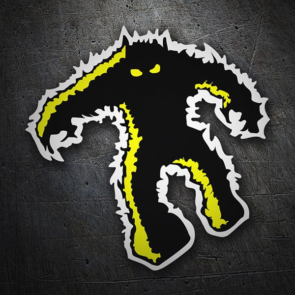 Pegatinas: Space Invaders Monster yellow