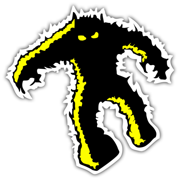Pegatinas: Space Invaders Monster yellow