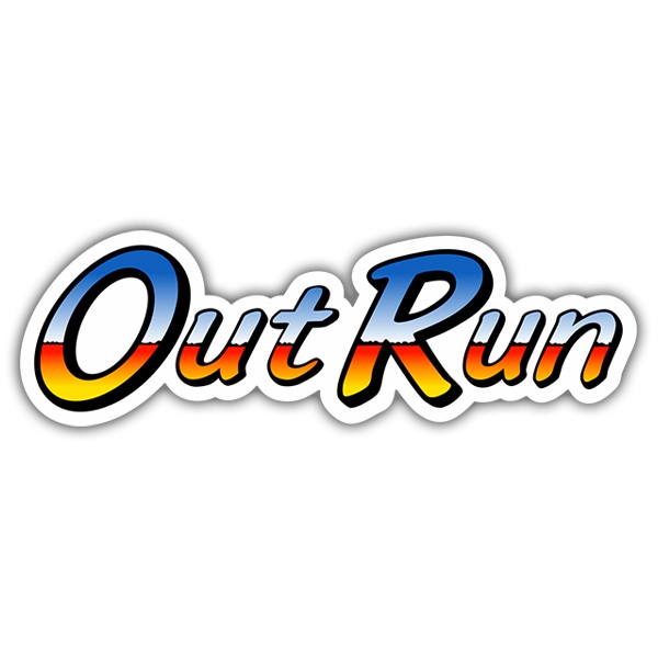 Pegatinas: Out Run en Estilo Retro