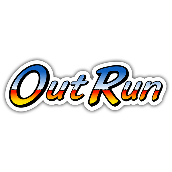 Pegatinas: Out Run en Estilo Retro