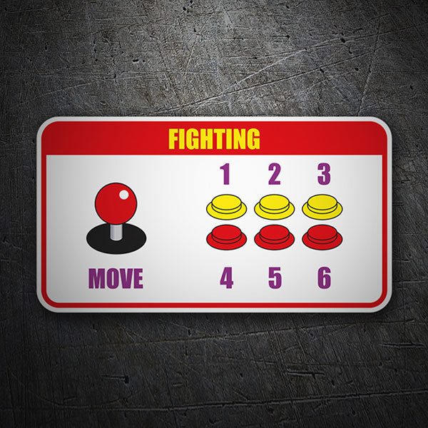 Pegatinas: Controles Fighting