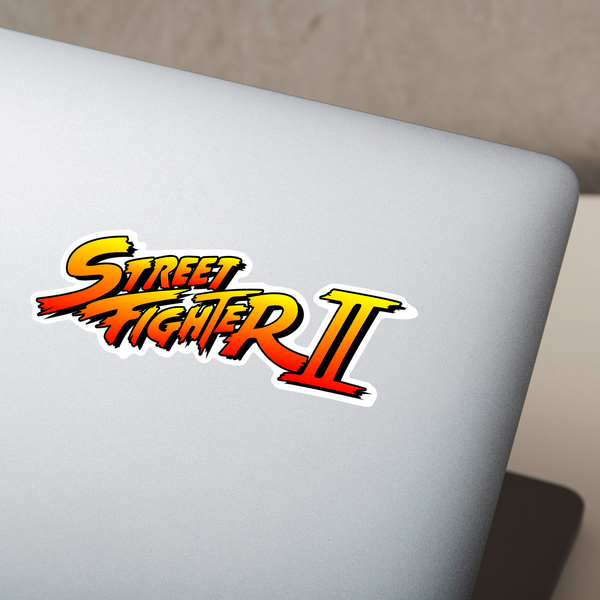 Pegatinas: Street Fighter II Logo Sombra