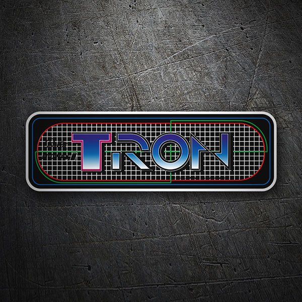 Pegatinas: TRON en Letras May&uacute;sculas con Degrad&eacute; de Colores
