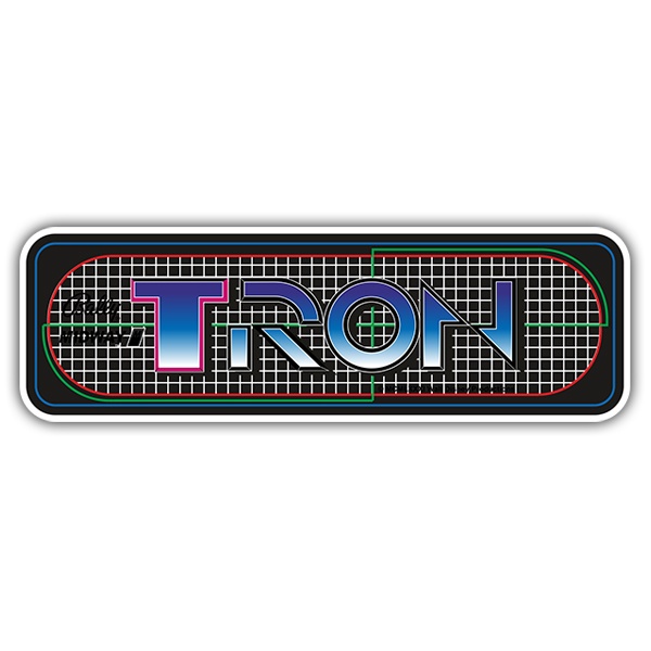 Pegatinas: TRON en Letras May&uacute;sculas con Degrad&eacute; de Colores