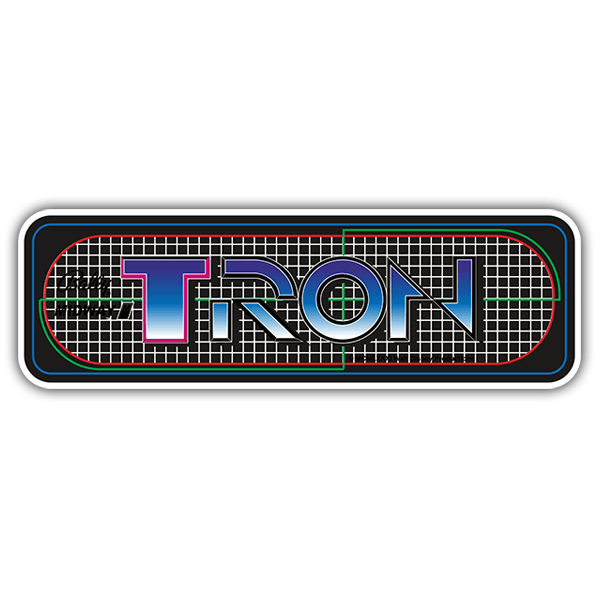 Pegatinas: TRON en Letras May&uacute;sculas con Degrad&eacute; de Colores