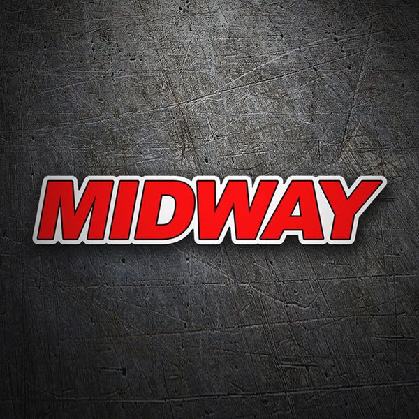 Pegatinas: Midway Logo rojo
