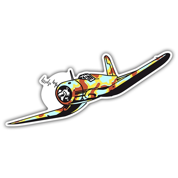 Pegatinas: Atari Time Pilot con Avi&oacute;n en Vuelo