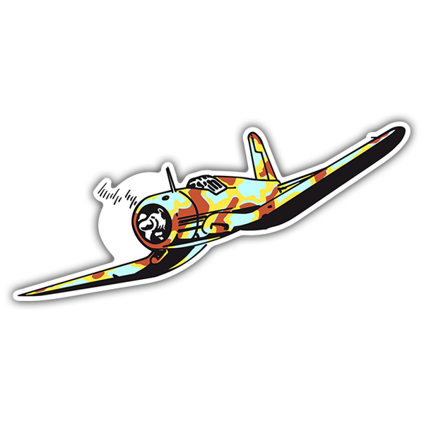 Pegatinas: Atari Time Pilot con Avi&oacute;n en Vuelo