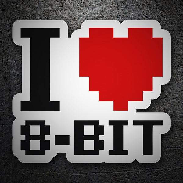 Pegatinas: I Love 8-Bit