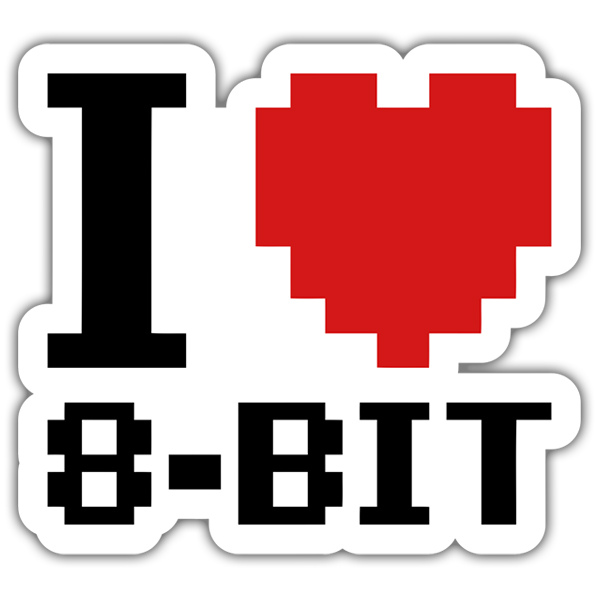 Pegatinas: I Love 8-Bit