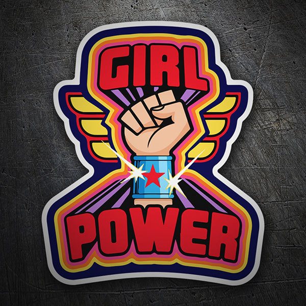 Pegatinas: Girl Power Wonder Woman