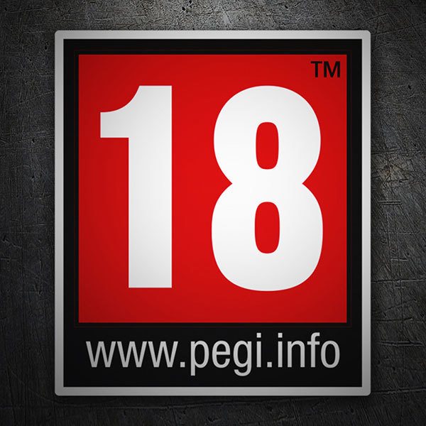 Pegatinas: Pegi 18 Logo