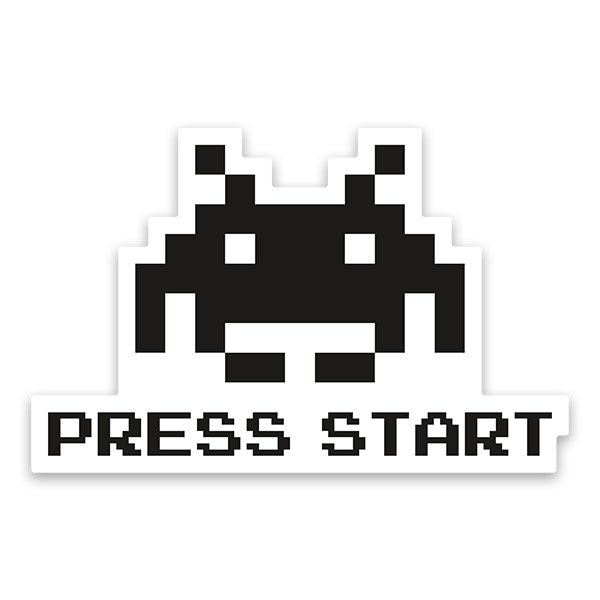 Pegatinas: Space Invaders Marciano Press Start
