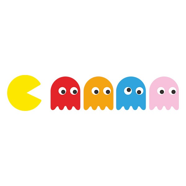 Pegatinas: Pac-Man y Fantasmas