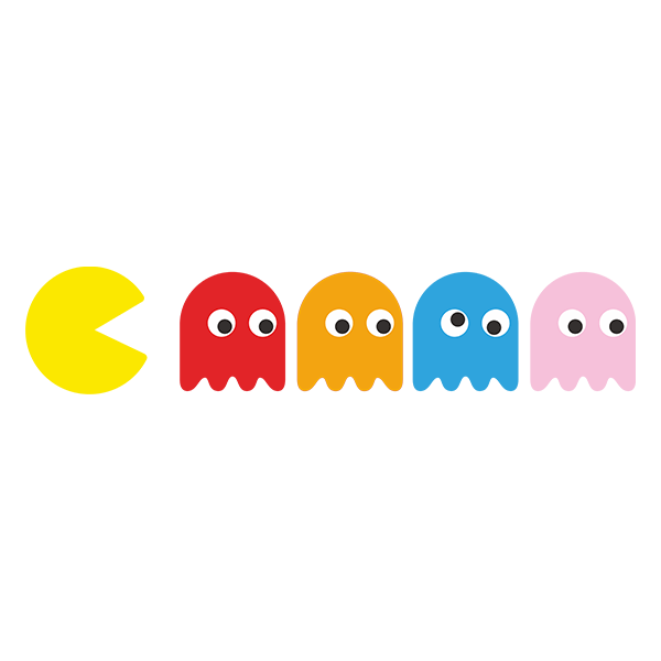 Pegatinas: Pac-Man y Fantasmas 0