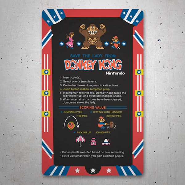 Pegatinas: Donkey Kong Nintendo